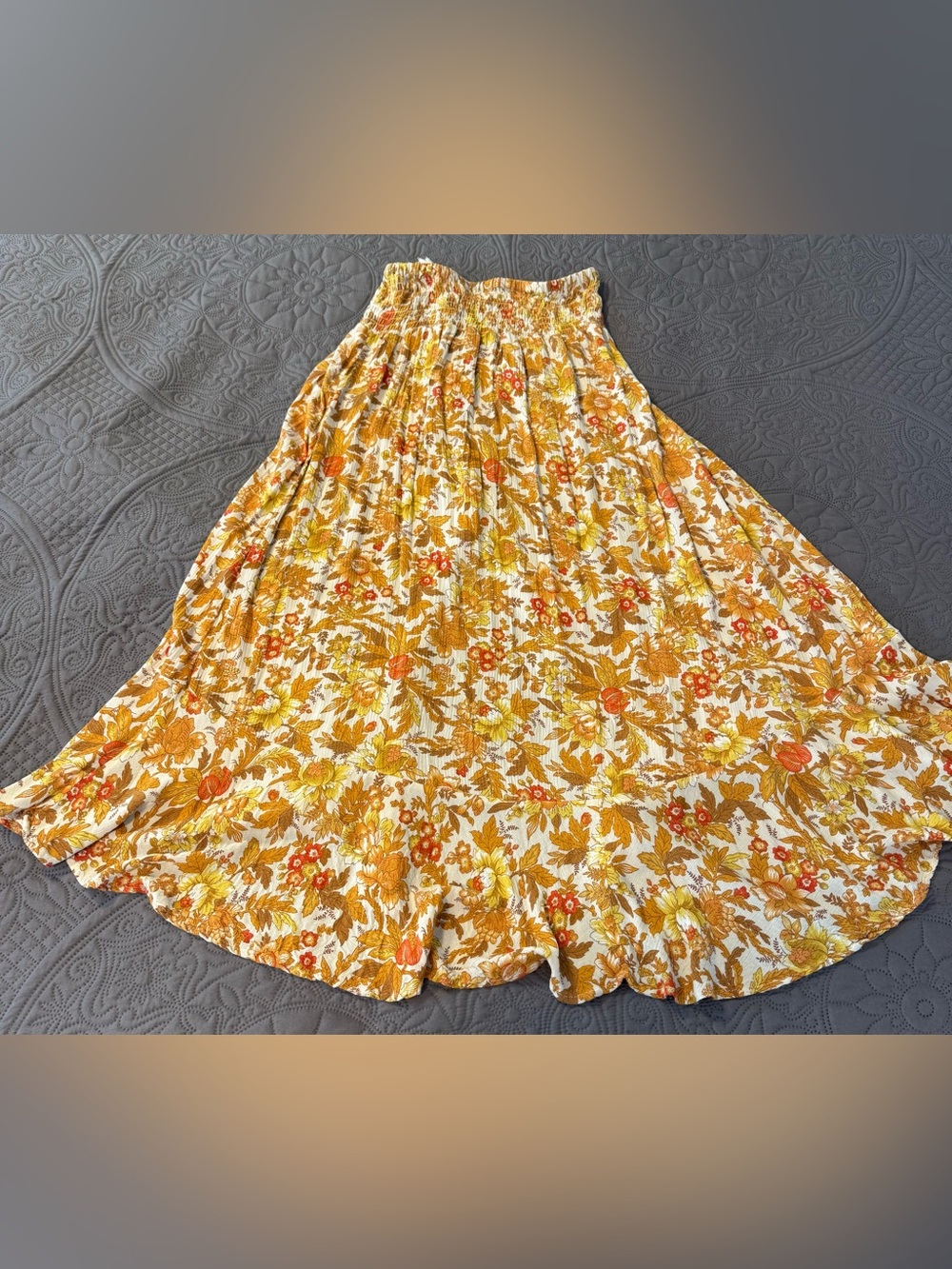 Gypsy Rachel Zoe Floral Button-Front Maxi Skirt Medium boho - Picture 4 of 15